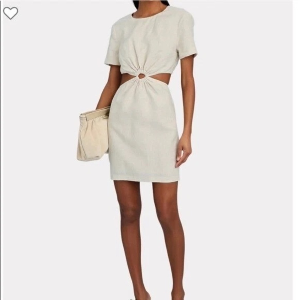 Staud Epona Dress in Natural Linen